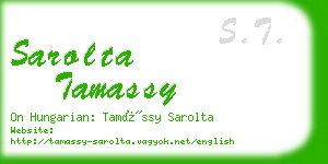 sarolta tamassy business card